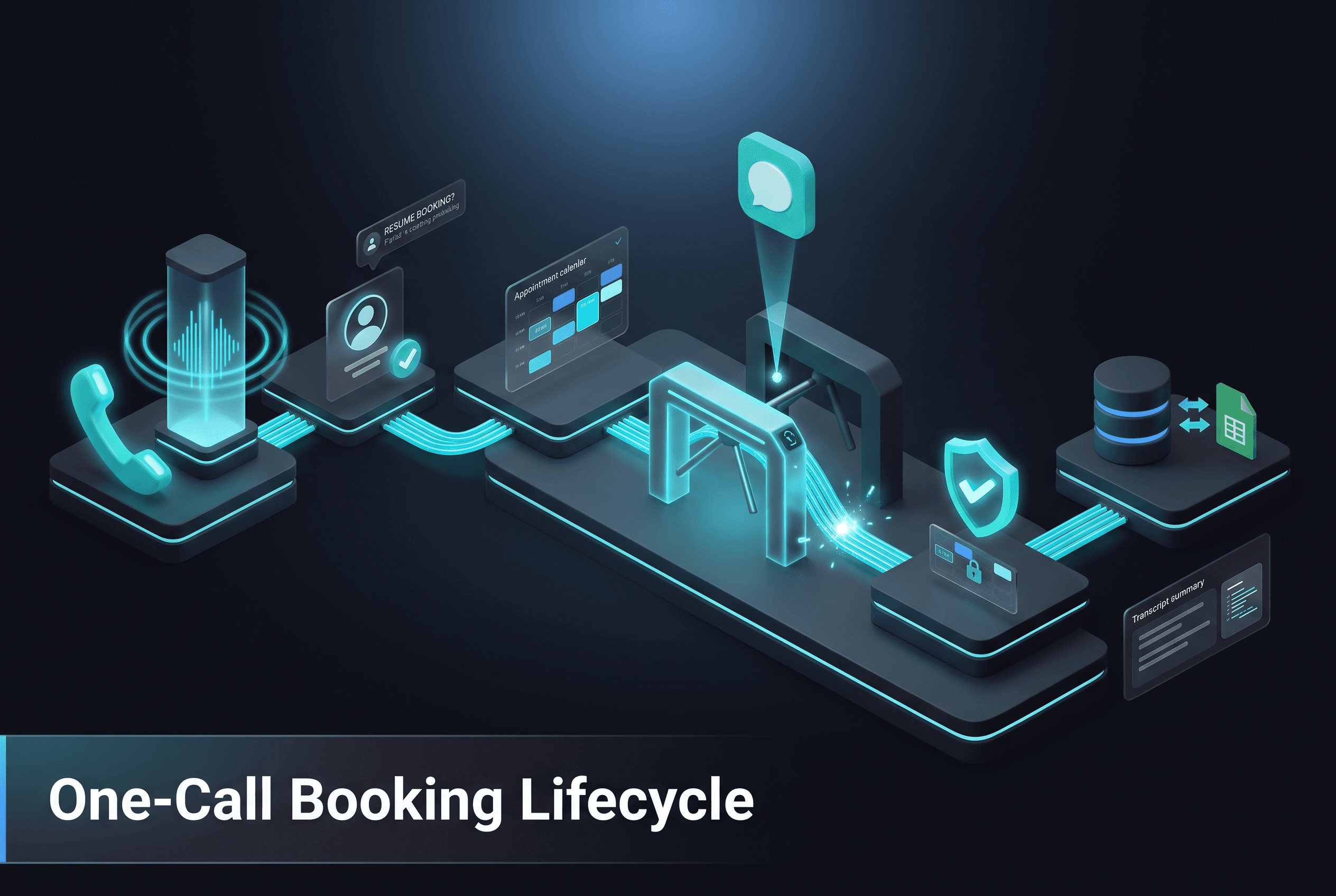 CarePlus AI receptionist end-to-end booking flow