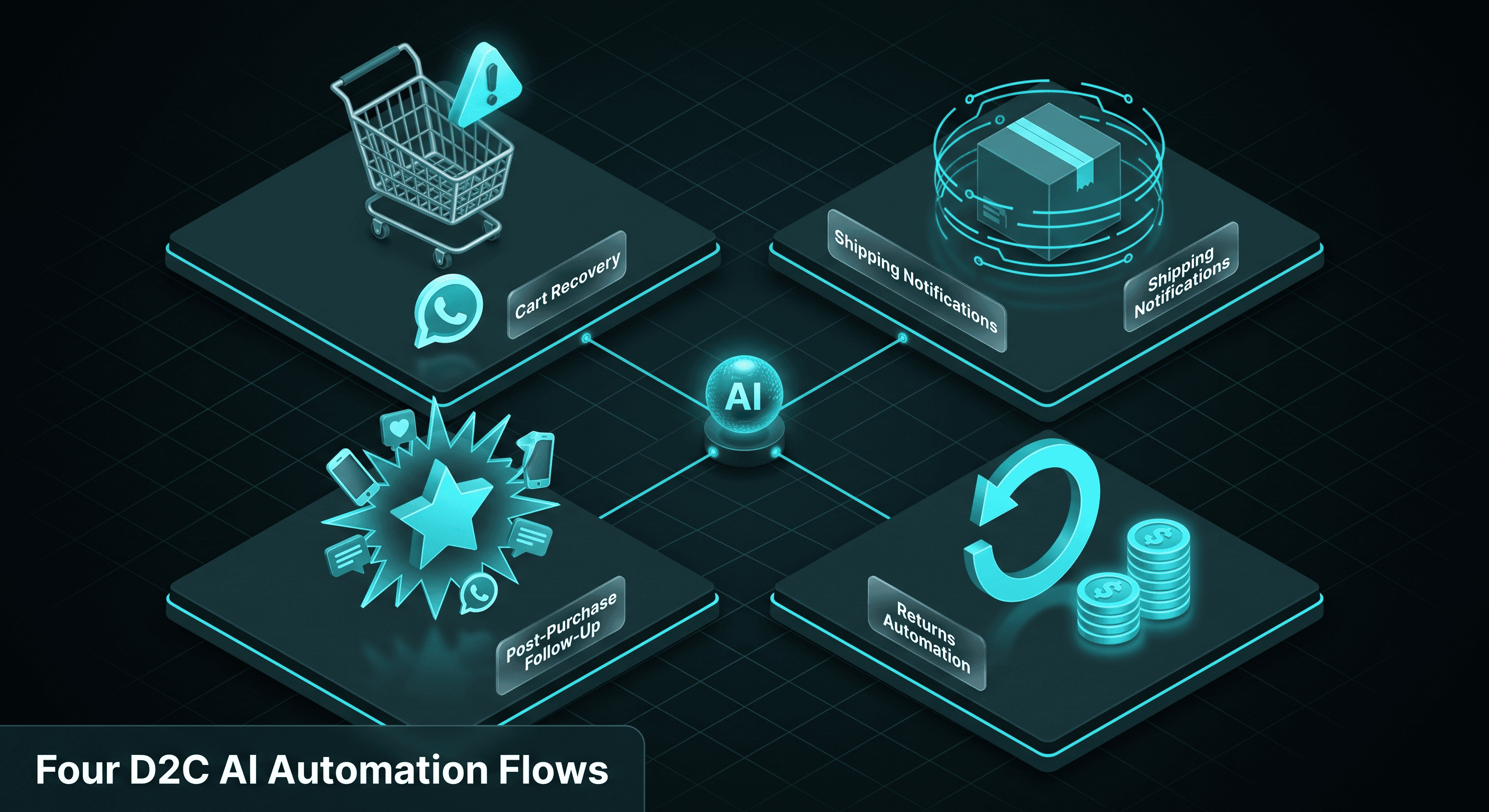D2C AI automation four flows